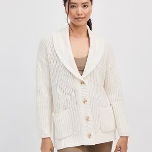 PAIGE Cream Shawl Collar Cardigan size XS long sleeves